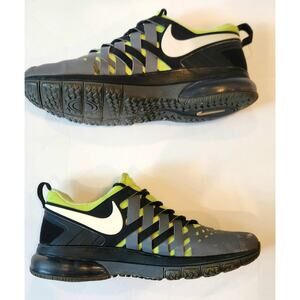 Nike Fingertrapmax Shoes 644673-017 Mens Size 10 Gray/black/volt green